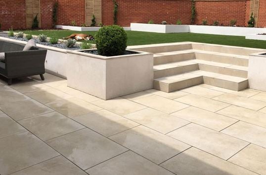 Hammerstone Beige Exterior Porcelain Paving